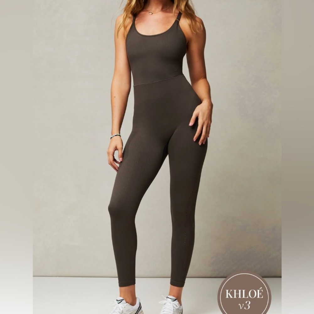 Fabletics jumpsuit, taupe, XS, NWT